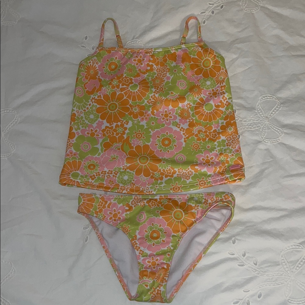 Roxy Orange and Pink Floral Bikini